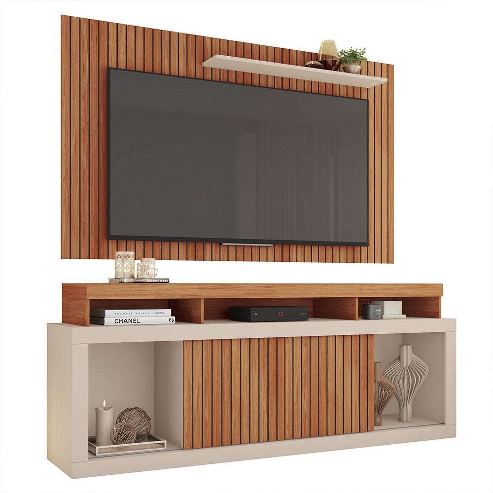 Rack Painel Para TV até 65 Polegadas Marrom Life Caemmun