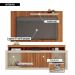 Rack Painel Para TV até 65 Polegadas Marrom Life Caemmun