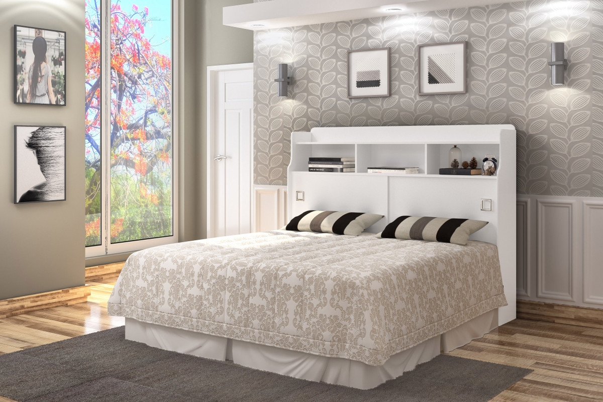 Cabeceira Jessie Box Queen 160 Branco