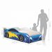 Cama Carro Fast Menino Azul Solteiro Com Colchão