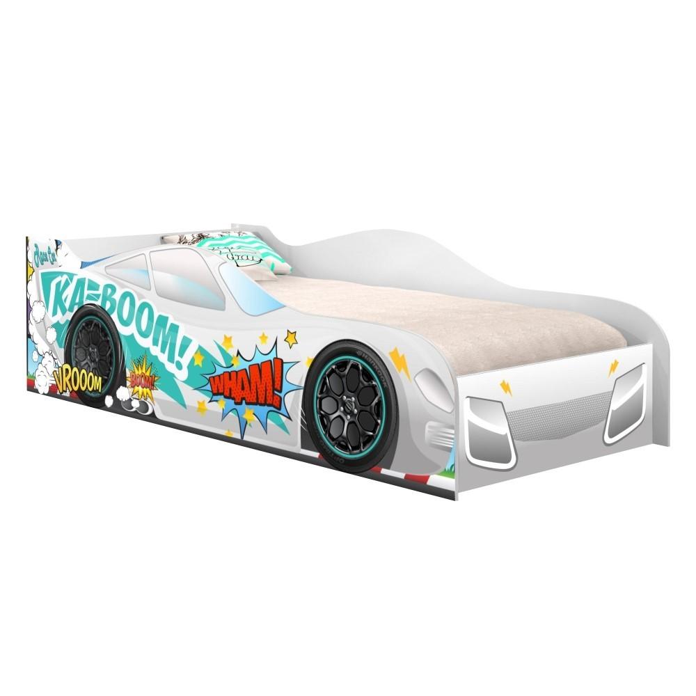 Cama Carro Kaboom Branco Solteiro