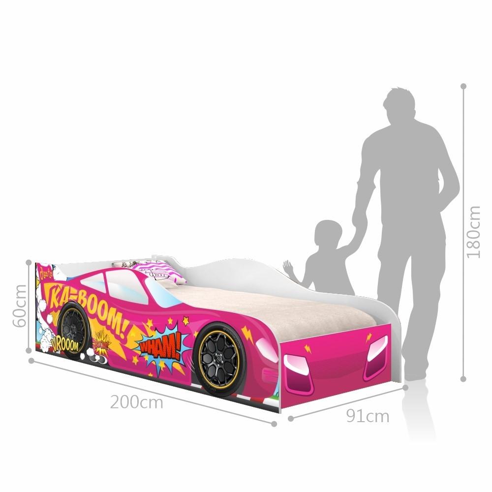 Cama Carro Kaboom Pink Solteiro
