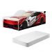 Cama Carro Solteiro Vermelho Full com Colchão