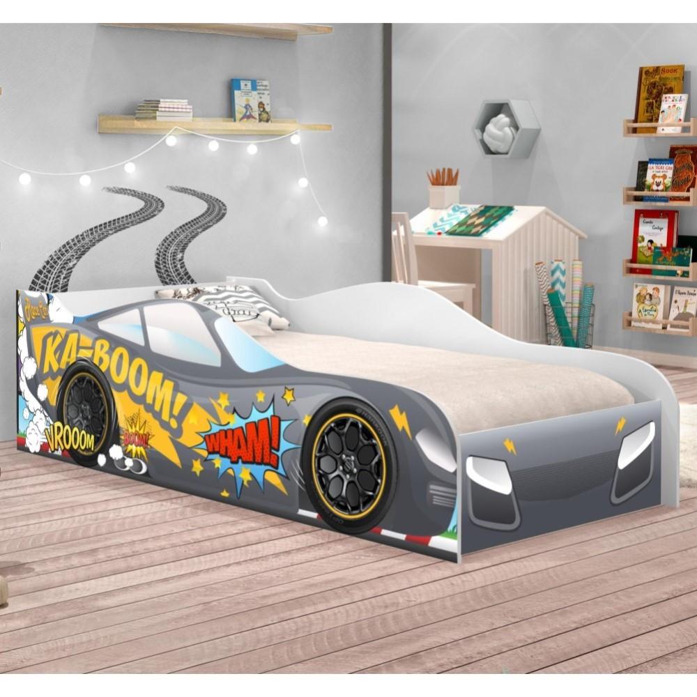 Cama Carro Vrooom Solteiro Com Colchão