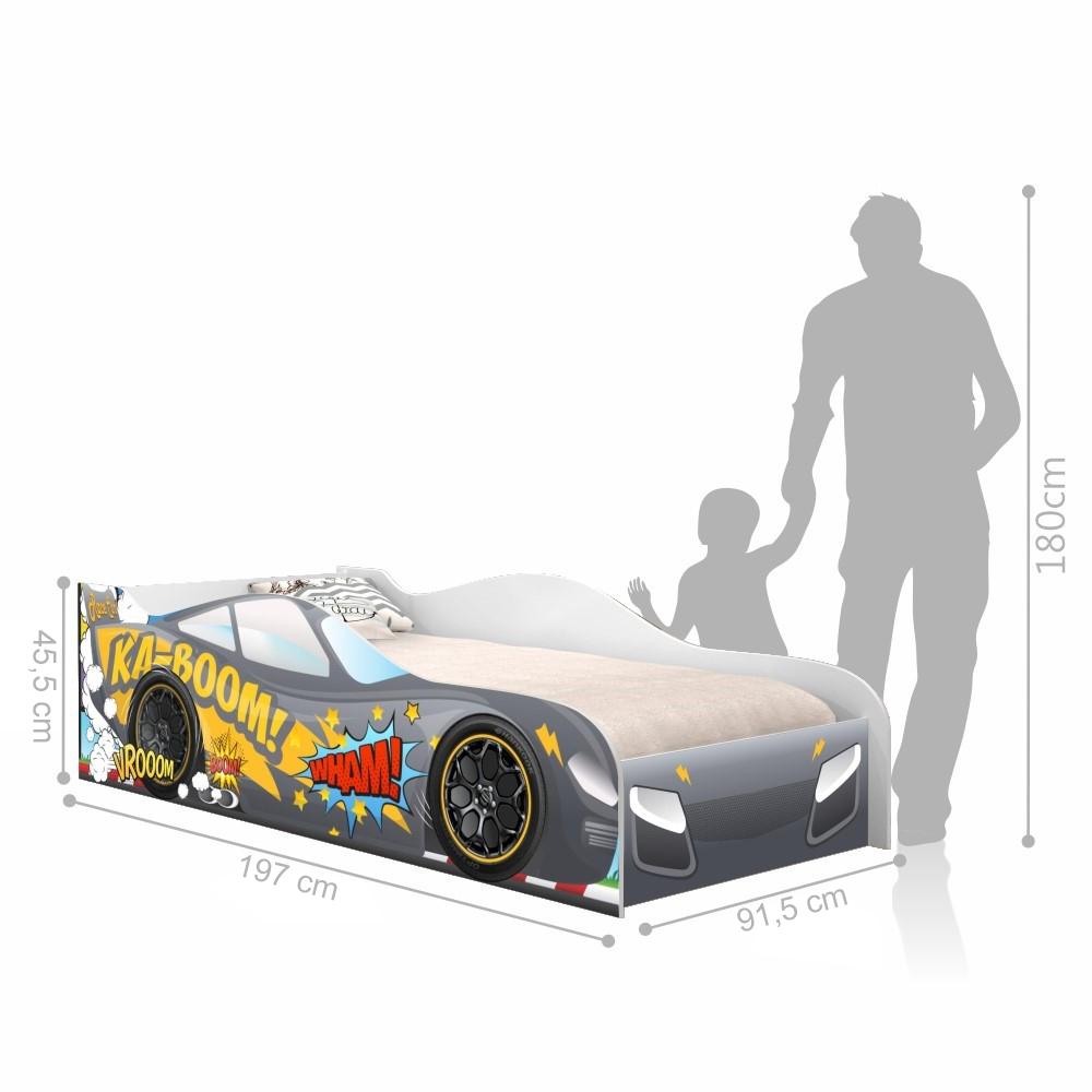 Cama Carro Vrooom Solteiro Com Colchão