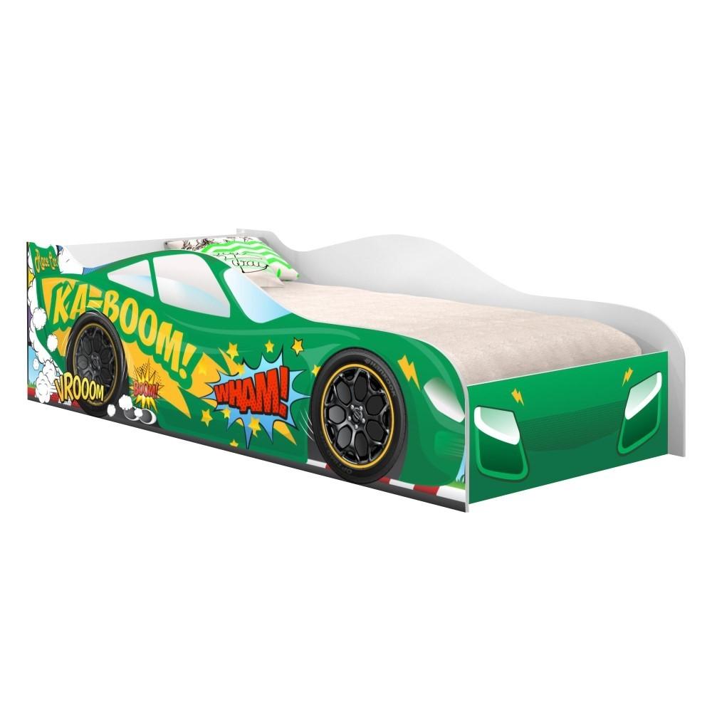 Cama Carro Vrooom Verde Solteiro
