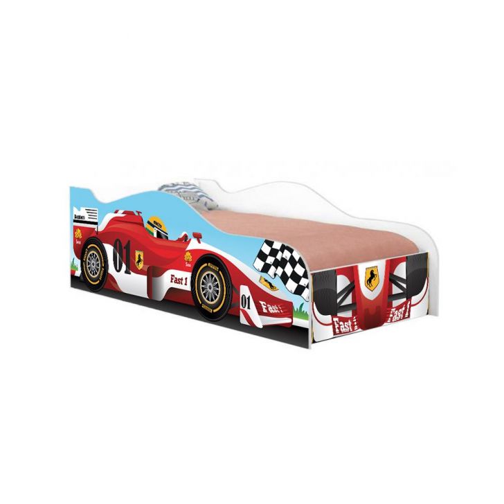 Cama Infantil Carro Corrida Formula 1 Vermelho