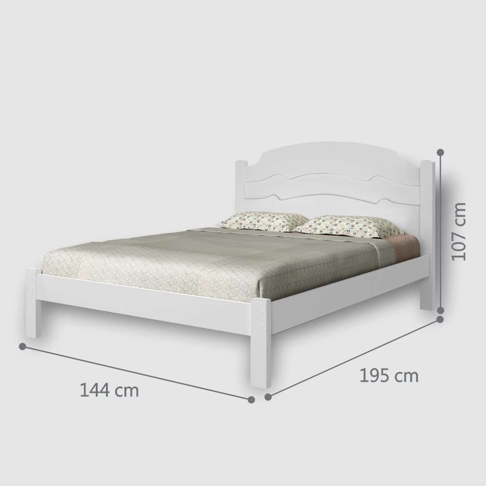 Cama Casal Singapura Branco