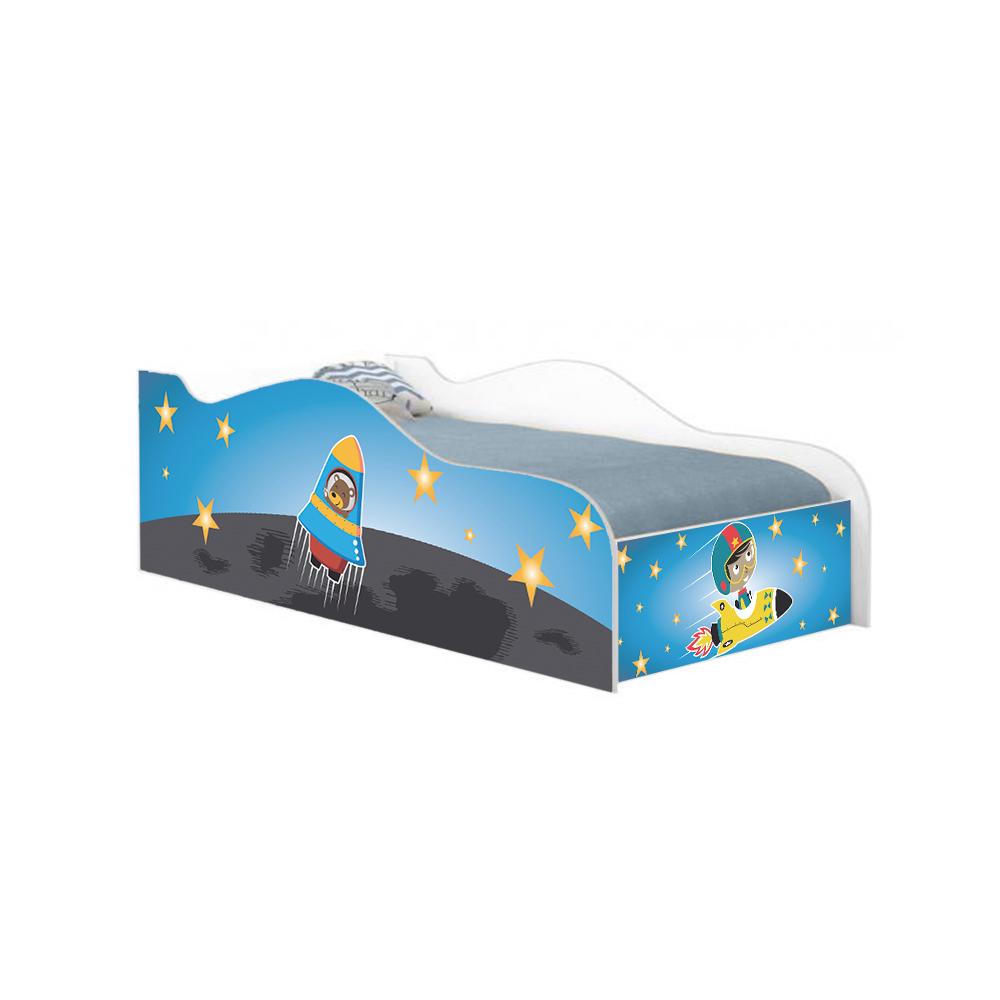 Cama Fun Astronauta e Foguete Solteiro Com Colchão