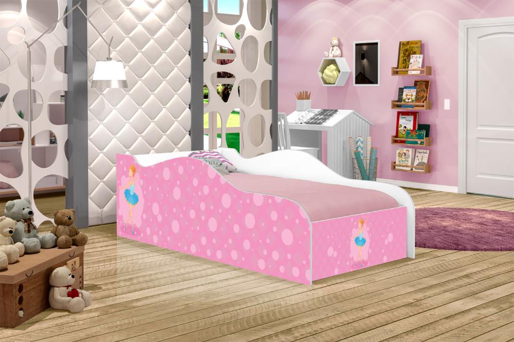 Cama Fun Bailarina Solteiro Com Colchão