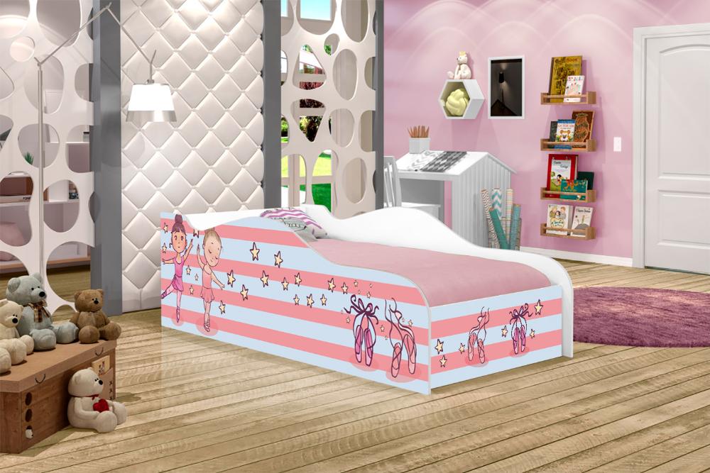 Cama Fun Bailarinas Meninas Solteiro Com Colchão
