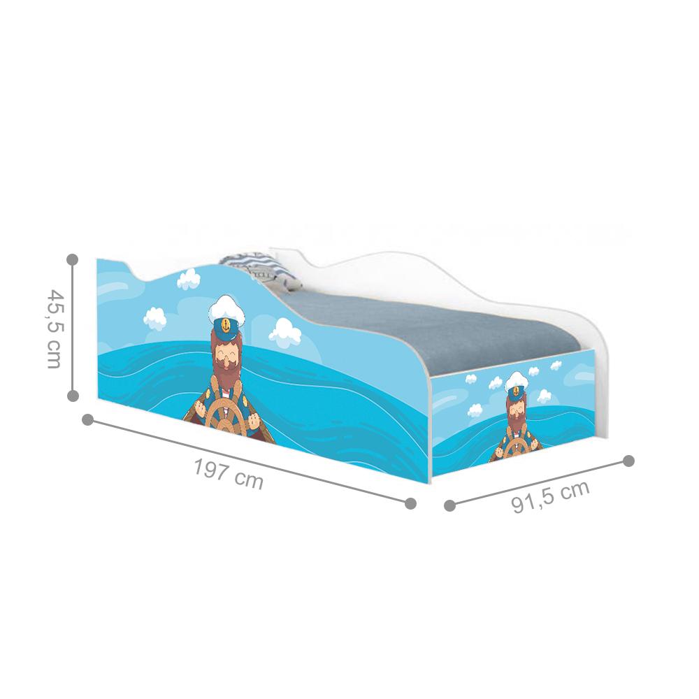 Cama Fun Capitão Marinho Solteiro Com Colchão