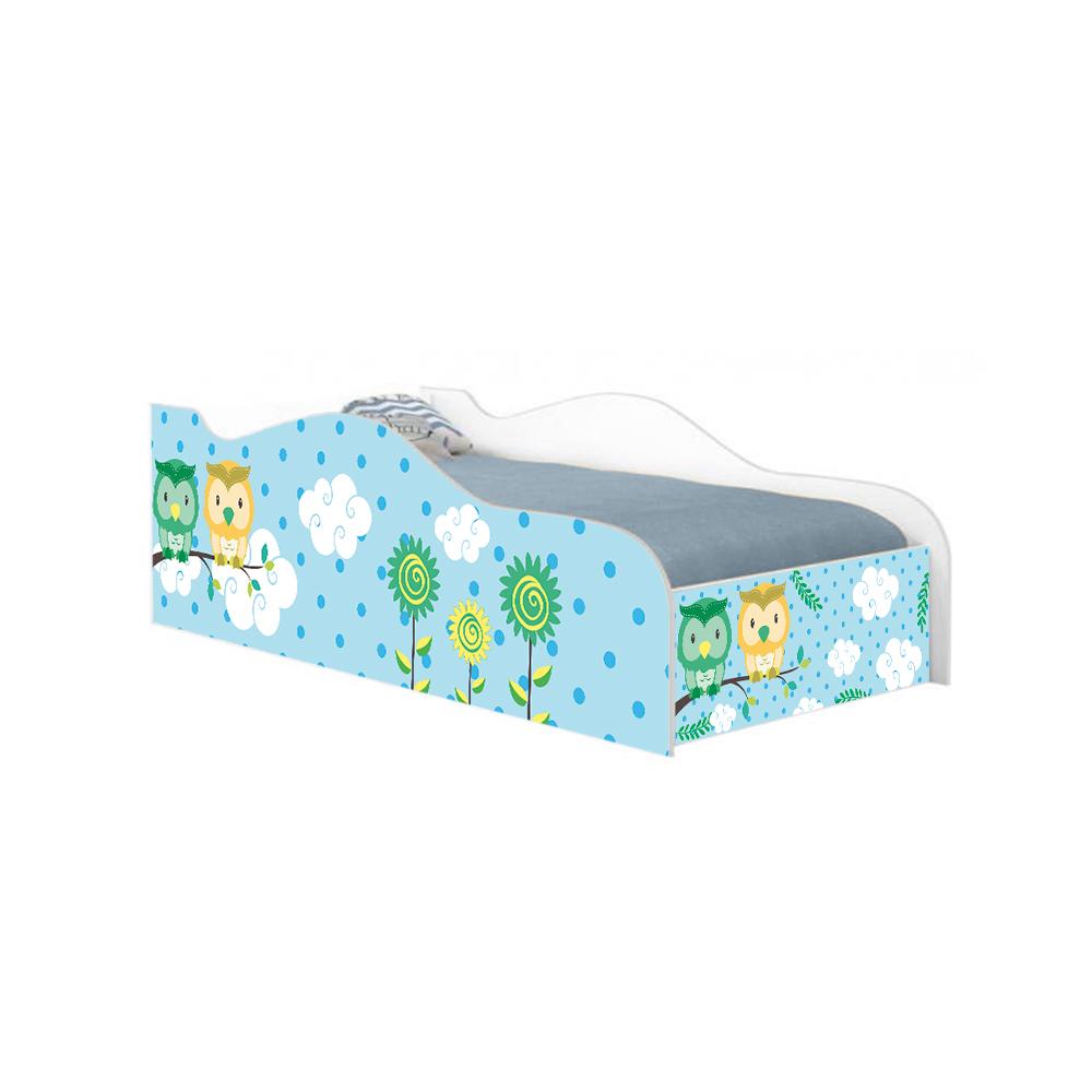 Cama Fun Corujinhas Solteiro Com Colchão
