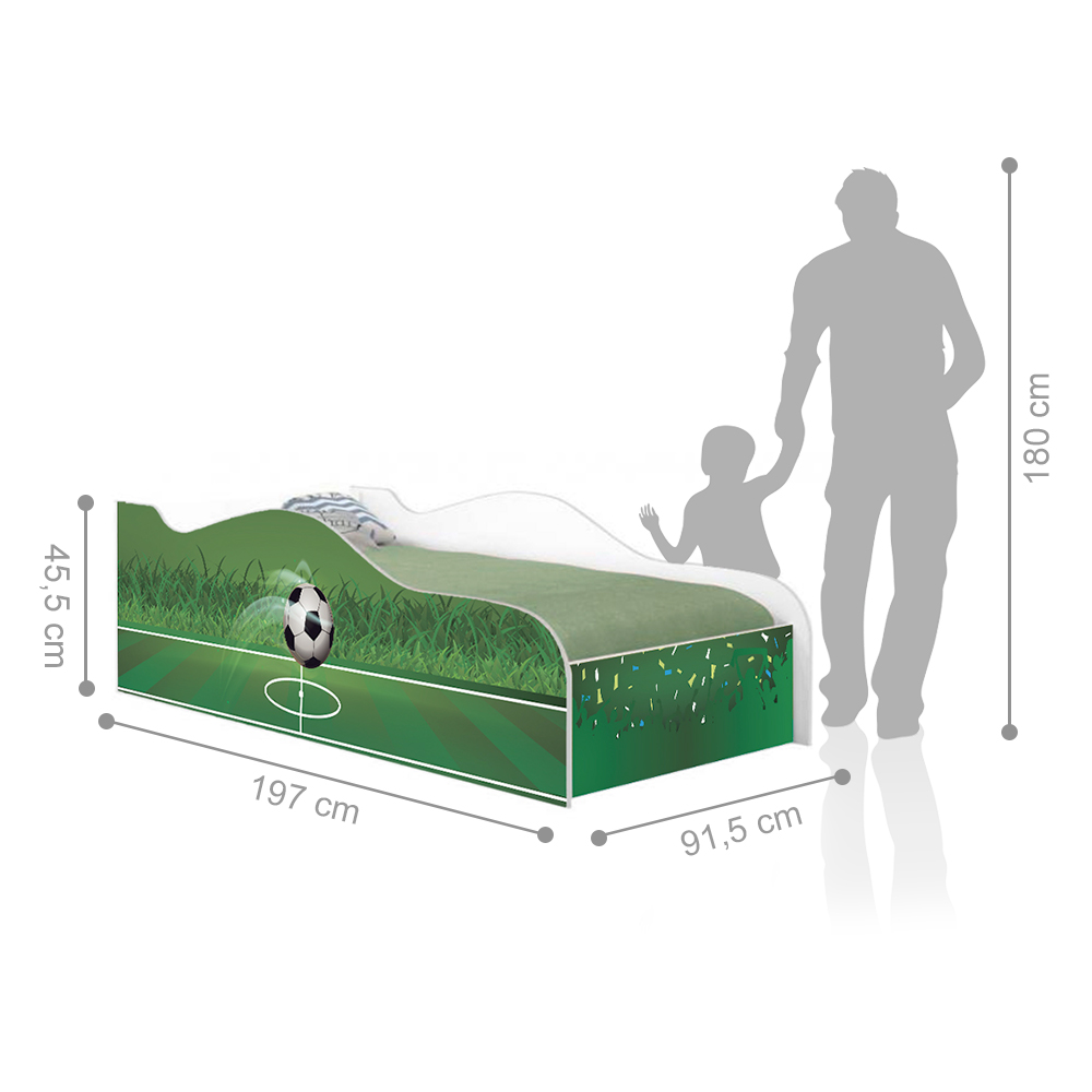 Cama Fun Futebol Solteiro Com Colchão