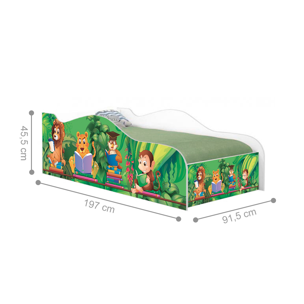 Cama Fun Safari e Zoológico Solteiro