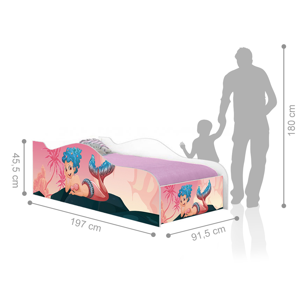 Cama Fun Sereia Nas Pedras Solteiro Com Colchão