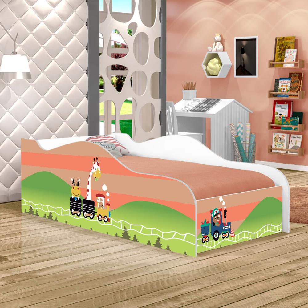 Cama Fun Trenzinho Solteiro Com Colchão