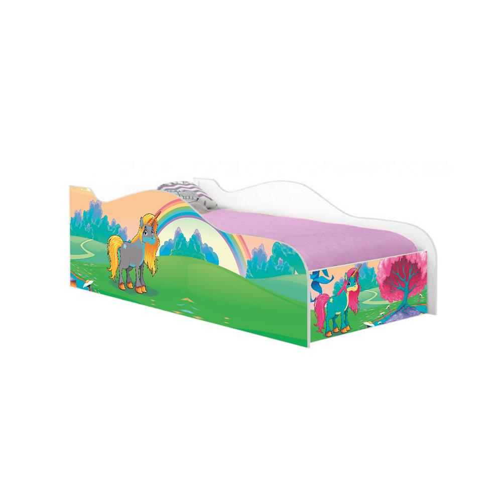 Cama Fun Unicórnio Feliz Solteiro Com Colchão