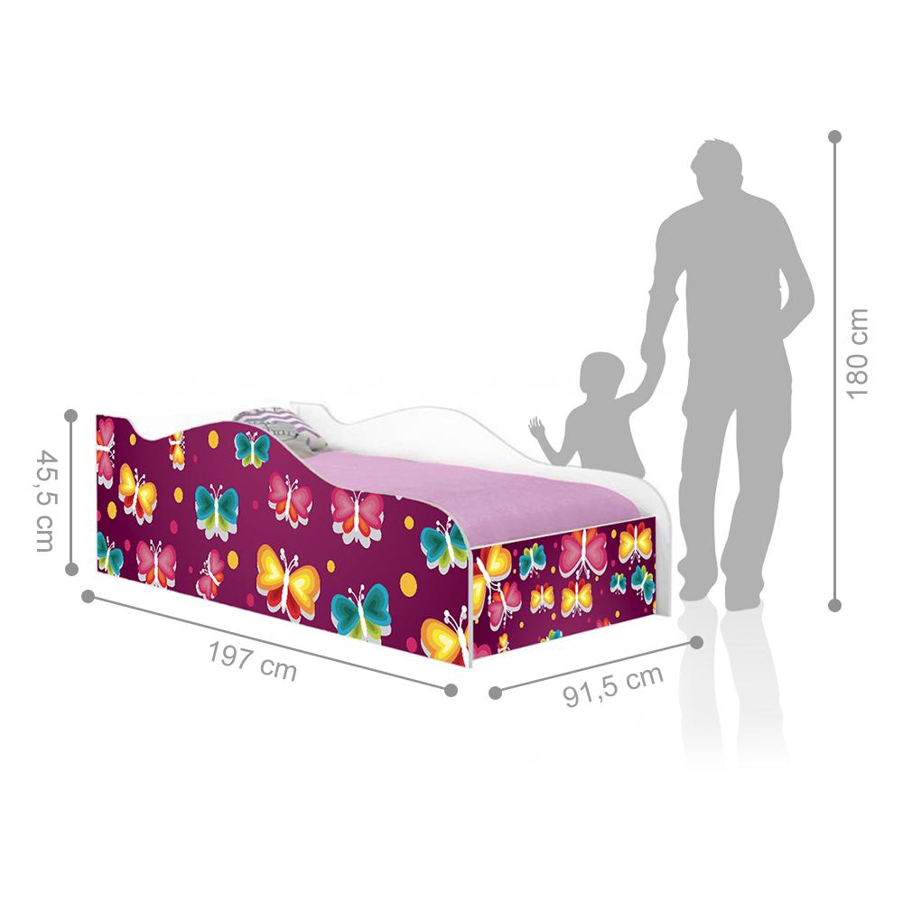 Cama Fun Ursinhos Coloridos Solteiro Com Colchão
