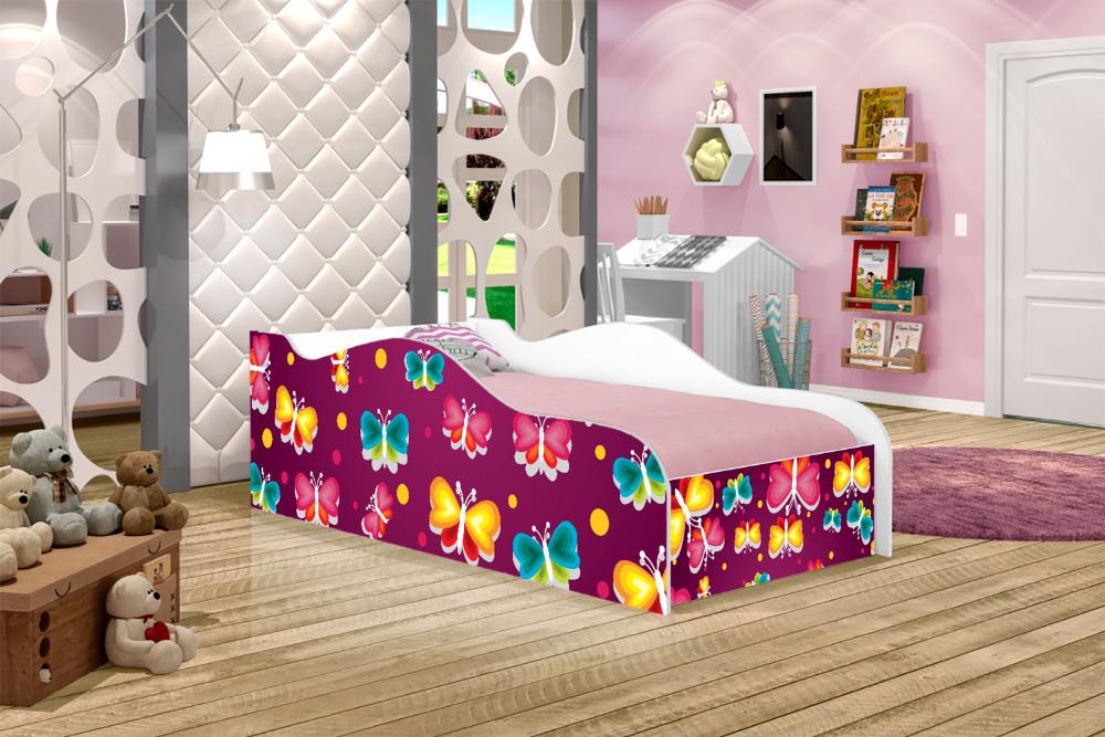 Cama Fun Ursinhos Coloridos Solteiro Com Colchão