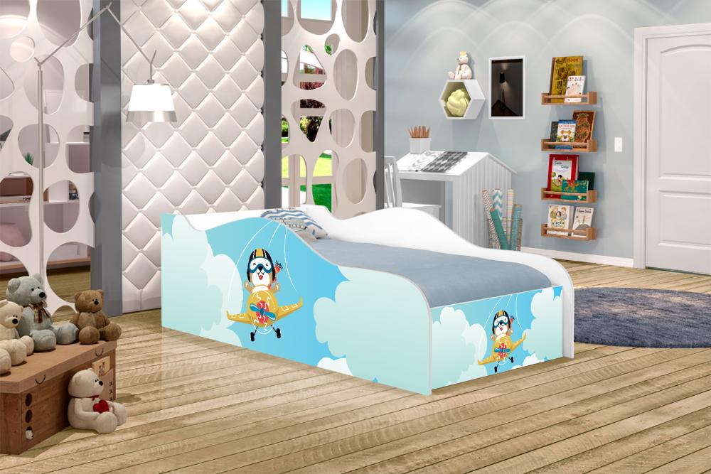 Cama Fun Usrsinho Patrulheiro Solteiro Com Colchão
