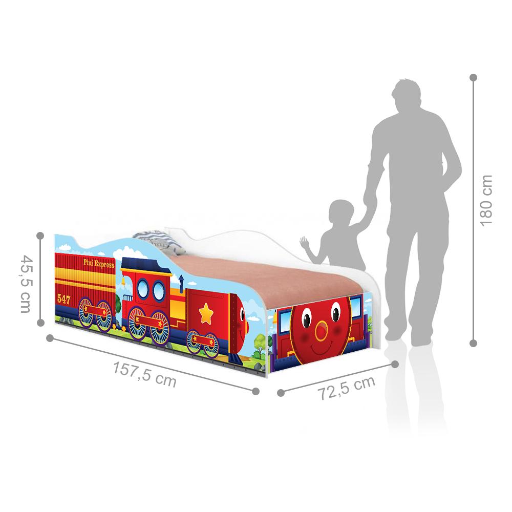 Cama Infantil Adesivada Divertida Quarto Menino Menina - Infantil - Trenzinho