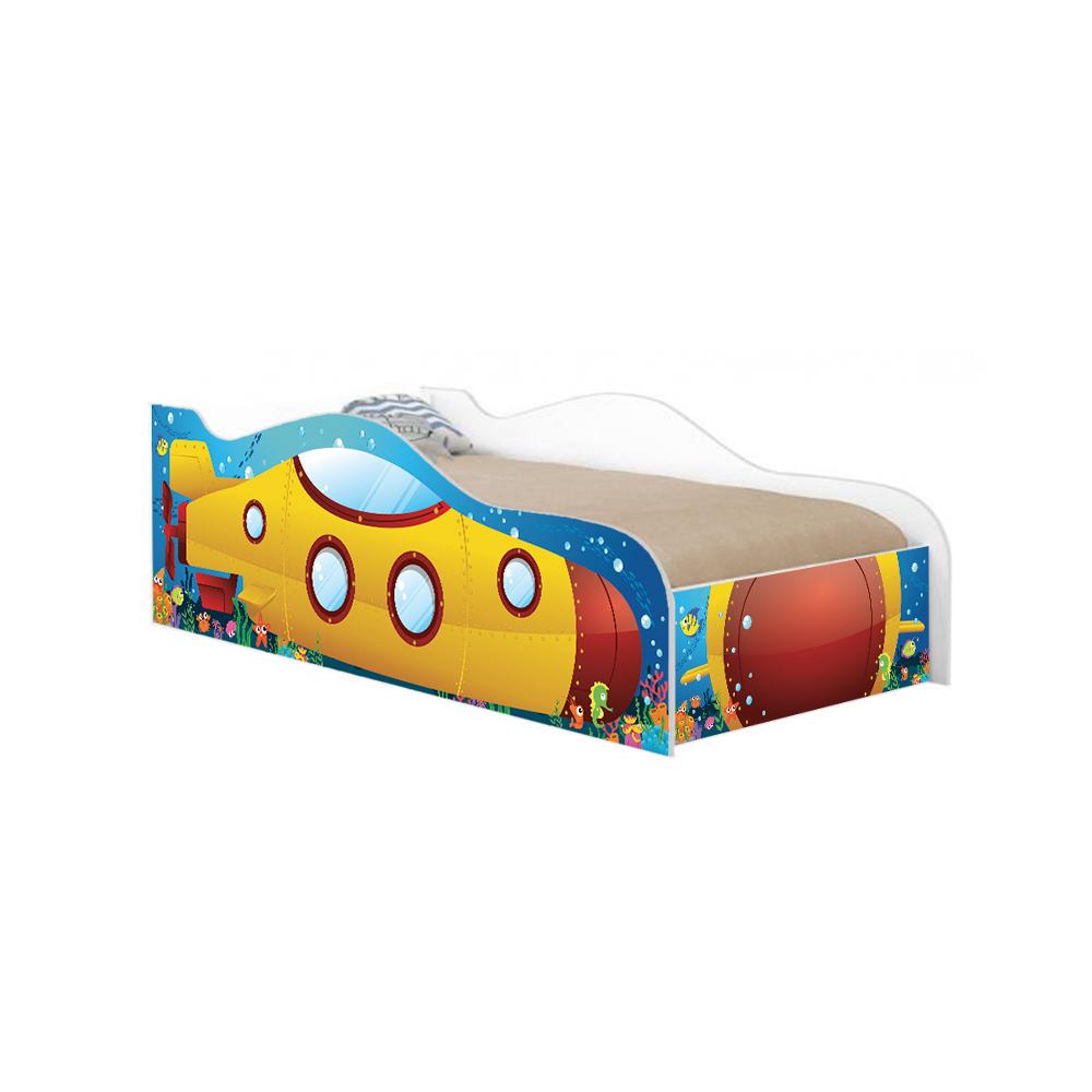 Cama Infantil Adesivada Divertida Quarto Menino Menina - Solteiro - Submarino