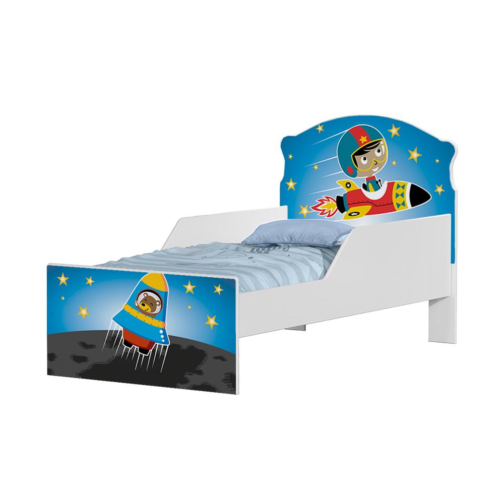 Cama Infantil Astro no Espaço Com Colchão