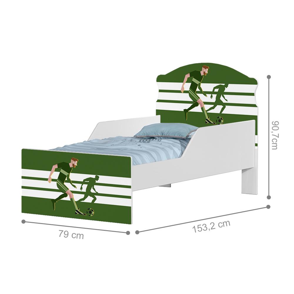 Cama Infantil Atacante Futebol Com Colchão