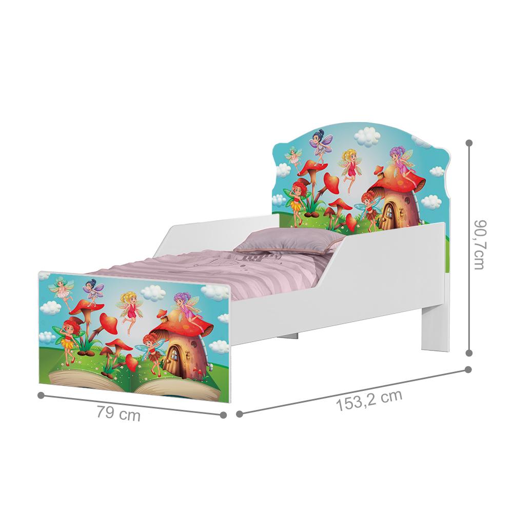 Cama Infantil Cidade das Fadas Com Colchão