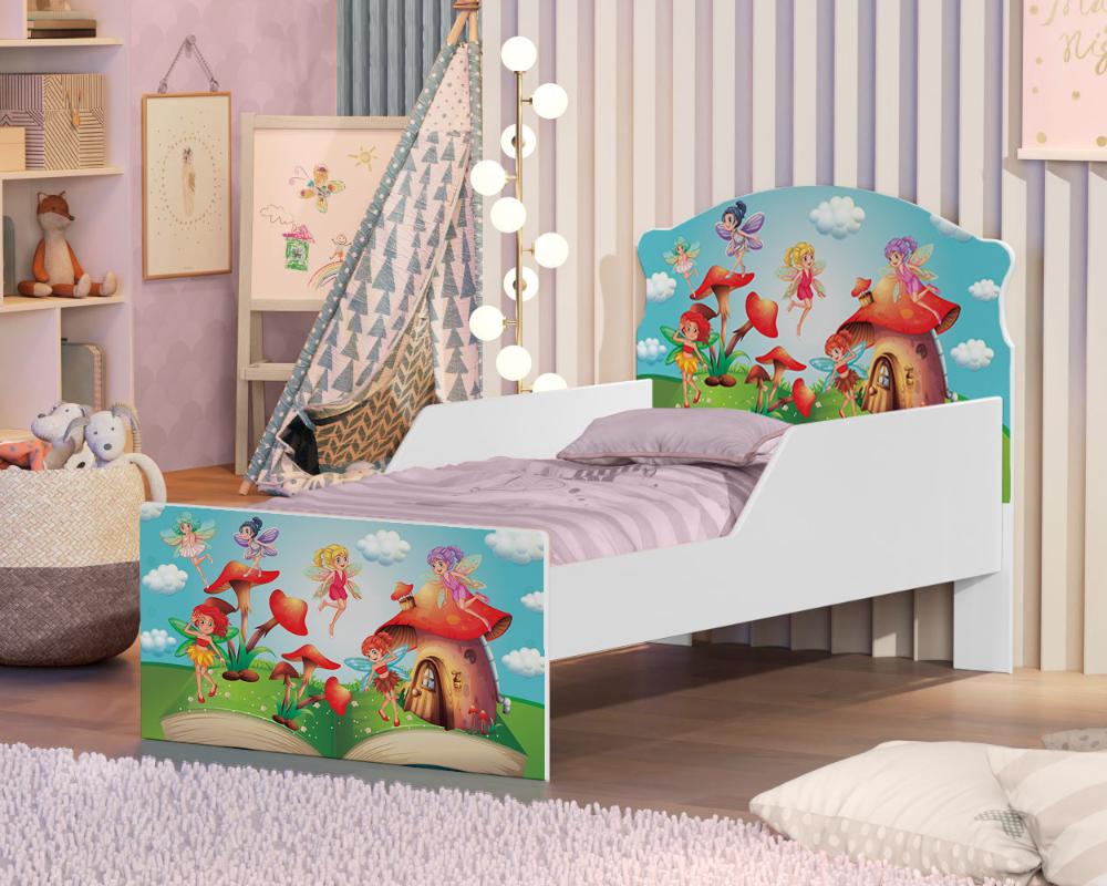 Cama Infantil Cidade das Fadas Com Colchão
