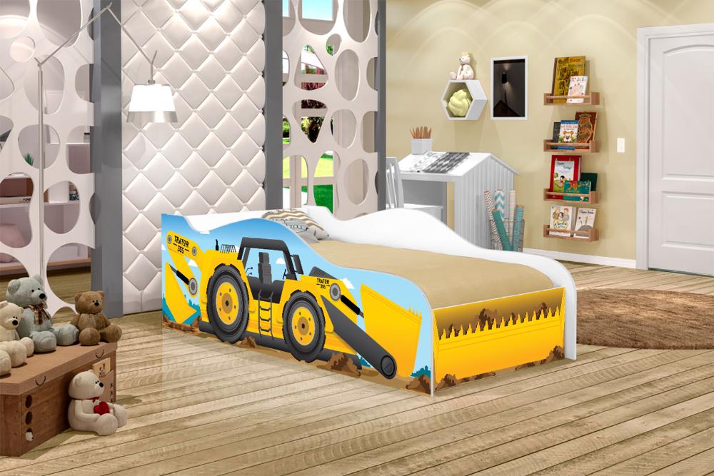 Cama Infantil Kids Speciale Com Colchão - Amarelo - Trator
