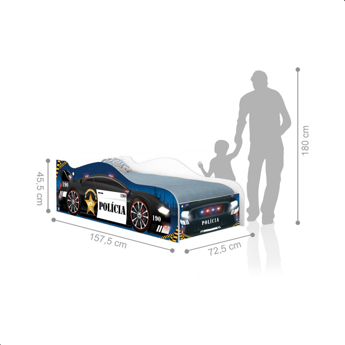 Cama Infantil Kids Speciale Com Colchão - Polícia