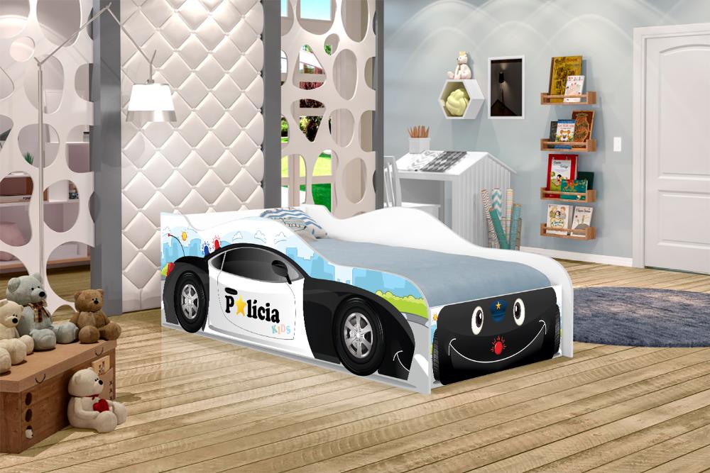 Cama Infantil Kids Speciale Com Colchão - Polícia Baby
