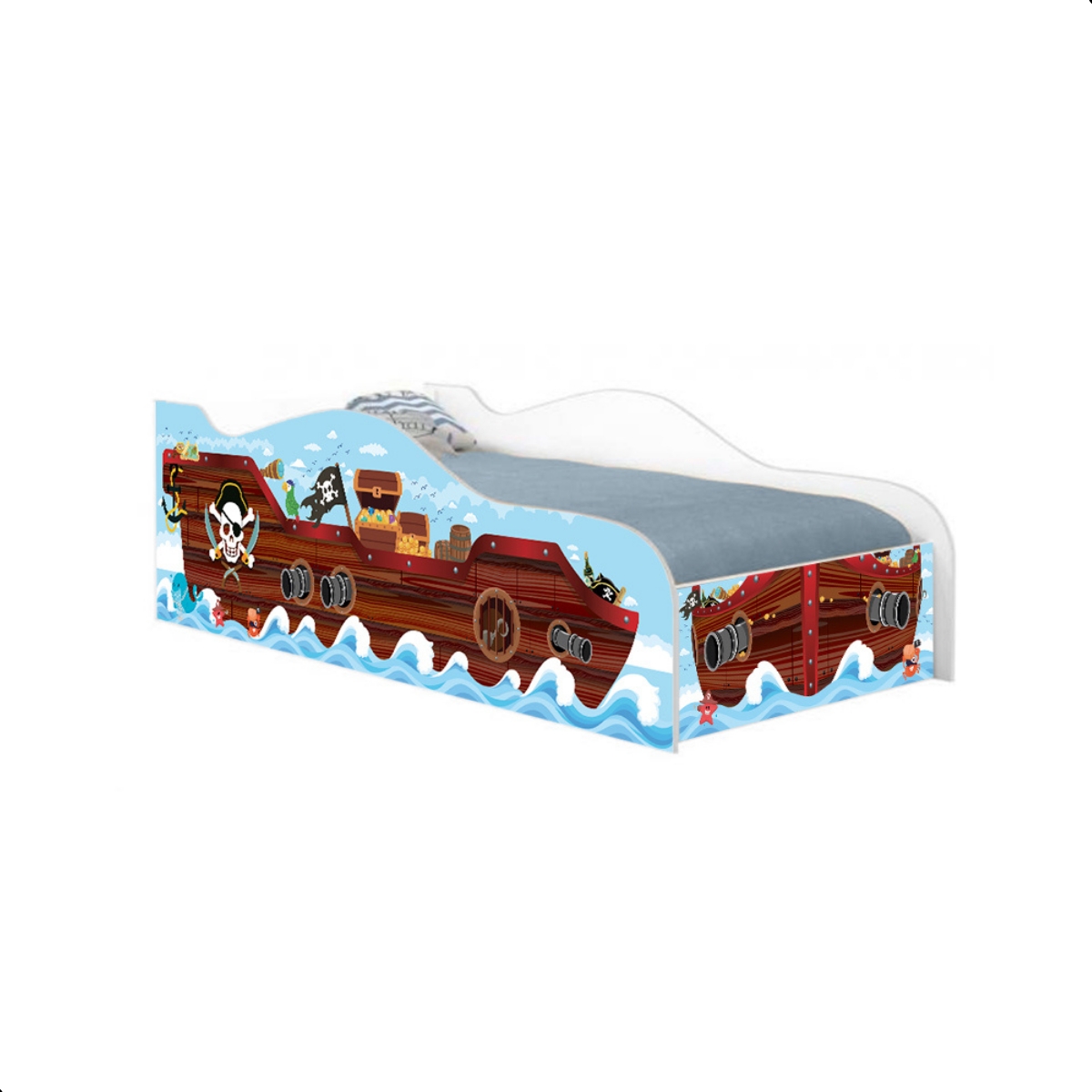 Cama Infantil Kids Speciale Com Colchão - navio pirata
