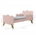 Cama Infantil Nuvem Rosa com Proteção Lateral e Colchão