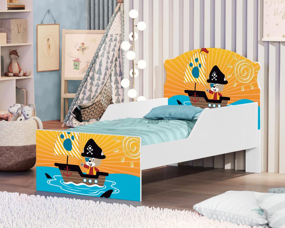 Cama Infantil Pirata Tubarão Com Colchão