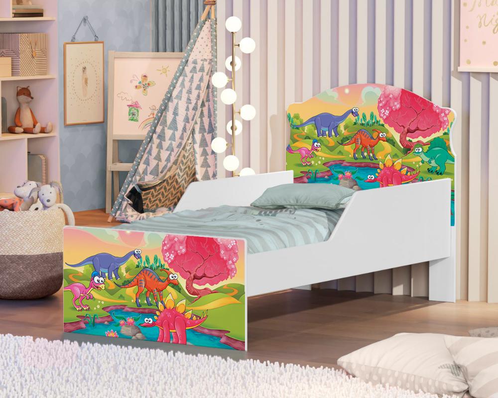 Cama Infantil Planeta Dinossauros Com Colchão