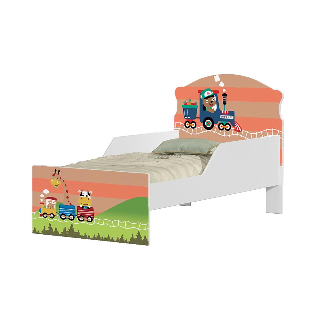 Cama Infantil Trem dos Bichinhos Com Colchão