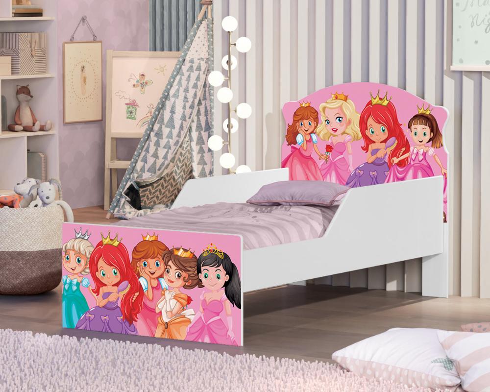 Cama Infantil Turma das Princesas Com Colchão