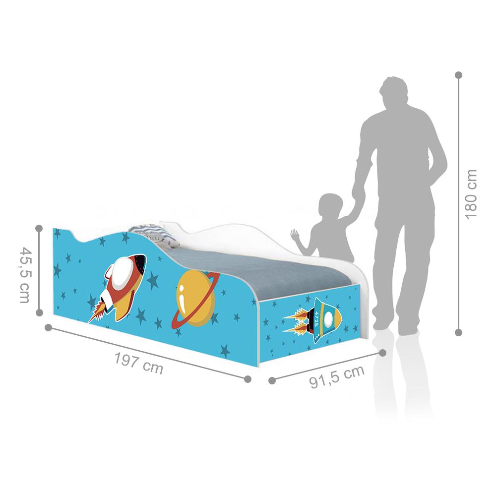 Cama Like Foguete Solteiro Com Colchão