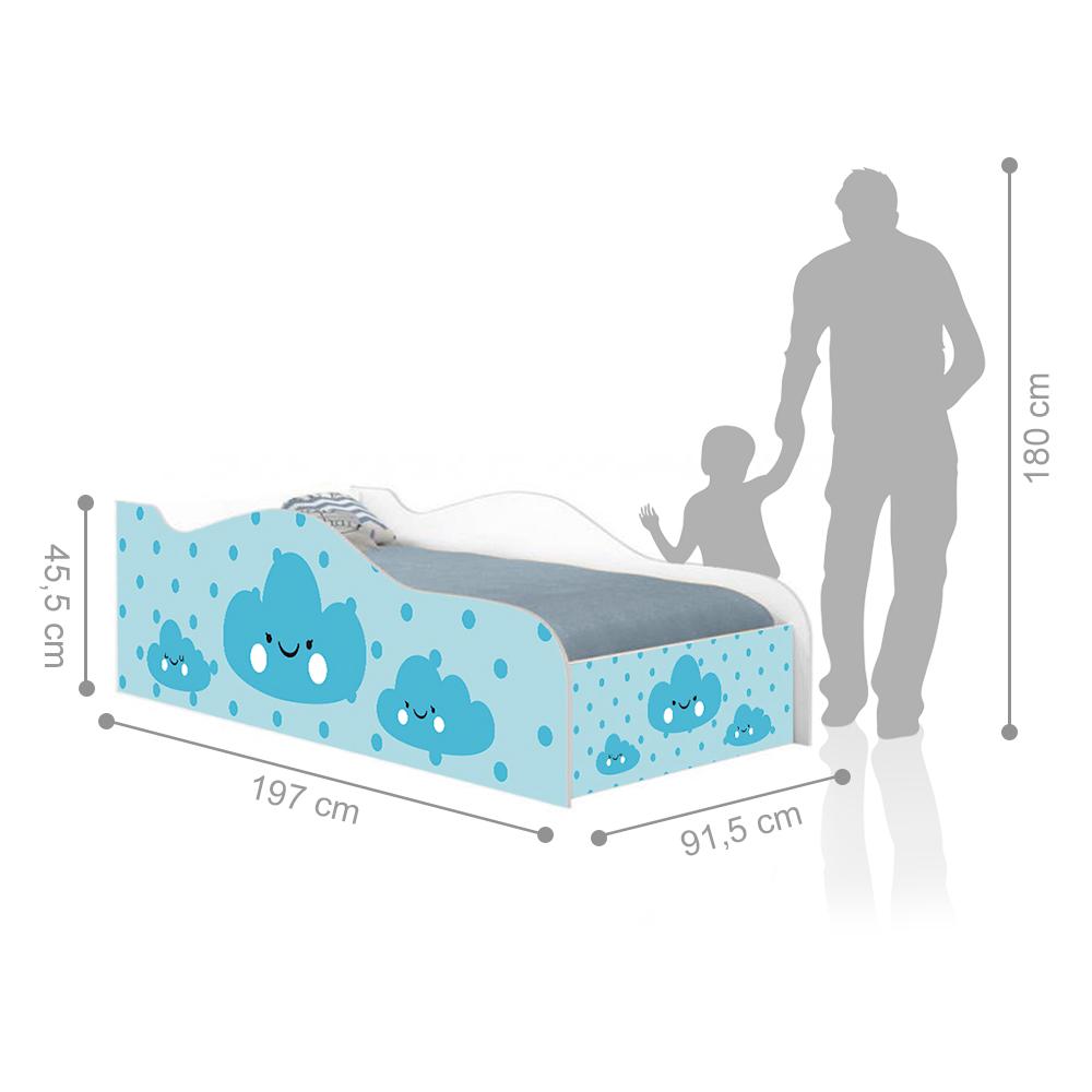 Cama Like Nuvenzinhas Menino Solteiro Com Colchão