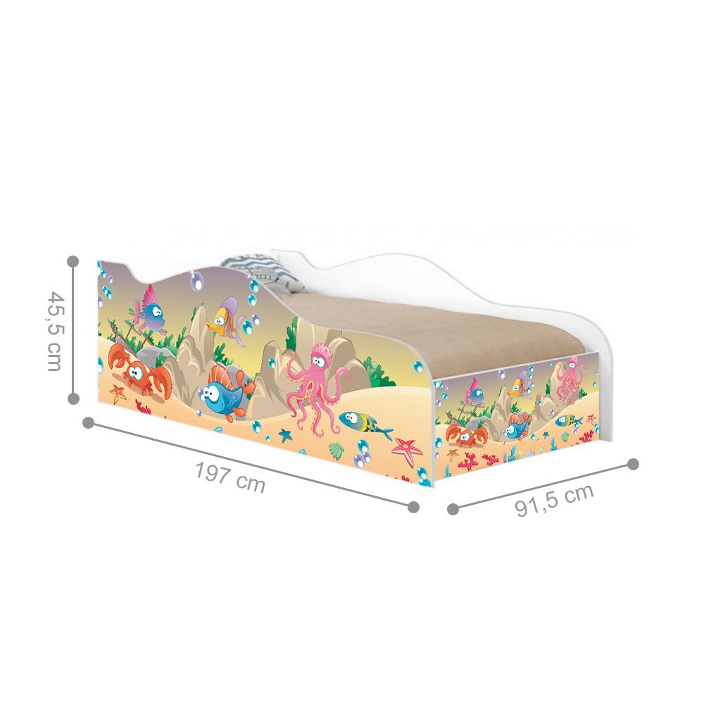 Cama Like Peixes Amigos Solteiro Com Colchão