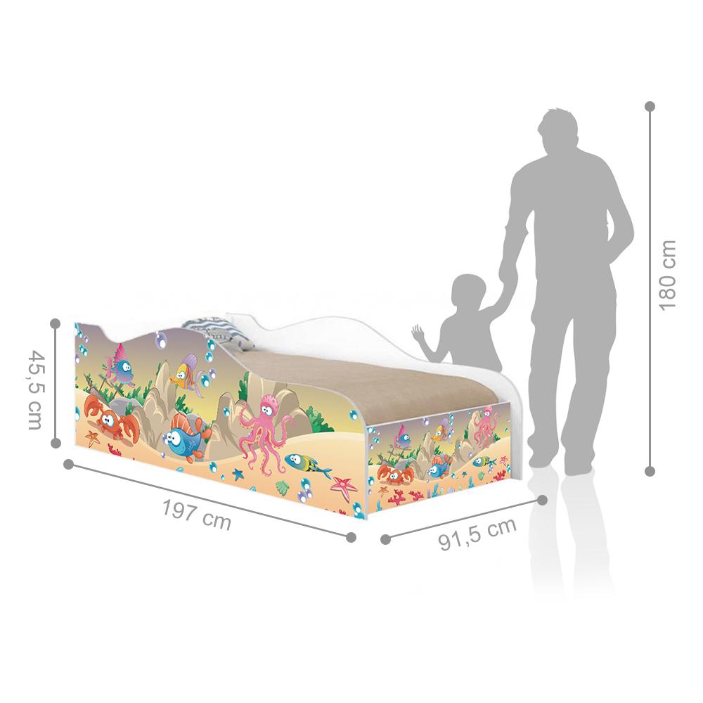 Cama Like Peixes Amigos Solteiro Com Colchão
