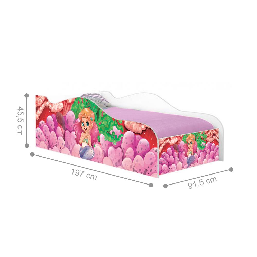 Cama Like Sereia no Mar Solteiro Com Colchão