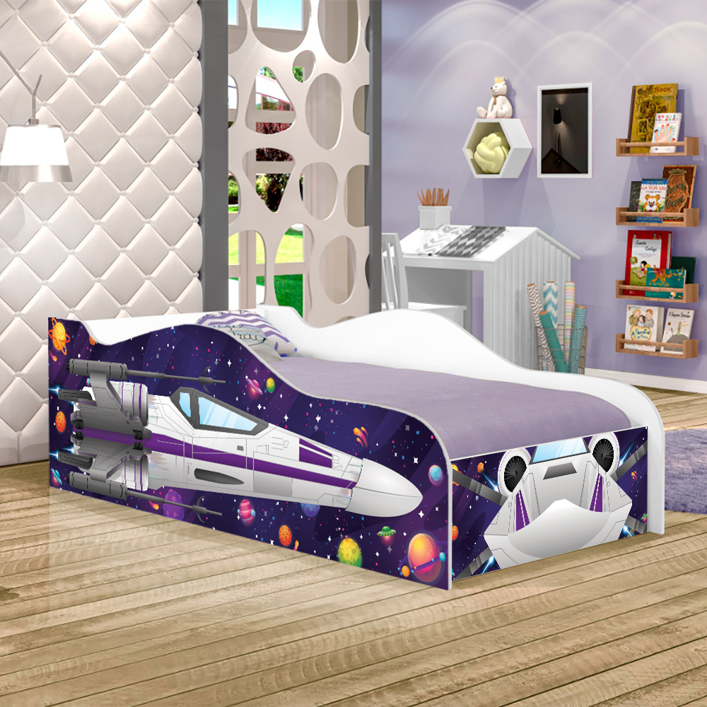 Cama Solteiro Carro Infantil para Menino Menina Quarto - Star Force
