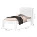 Cama Solteiro Cibele Branco com Colchão
