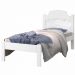 Cama Solteiro Iris Branco e Azul Branco com Colchão