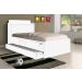 Cama Solteiro Tamires Baú Branco com Auxiliar e Colchões