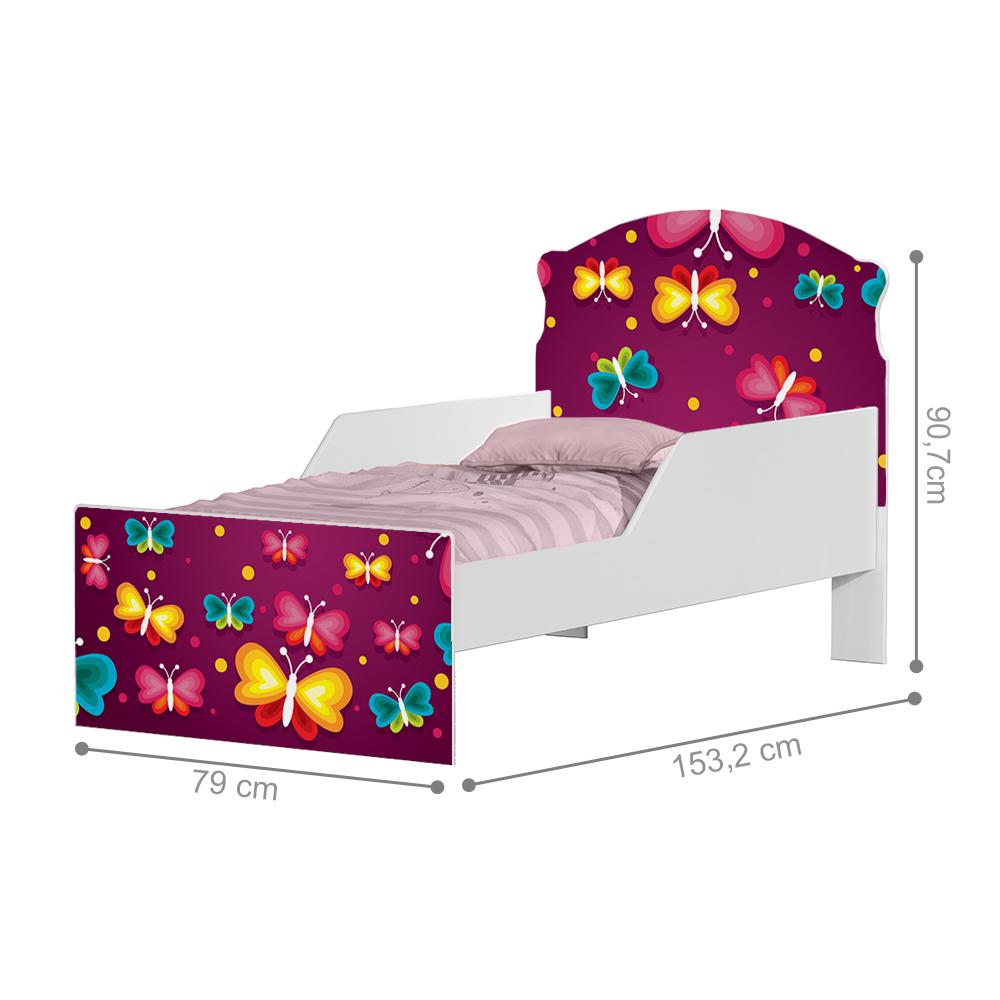 Mini Cama Borboleta Com Colchão